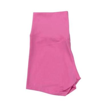 Imagem de Shorts de Yoga Fitness para Mulheres - Cintura Alta, Cor Sólida, Model