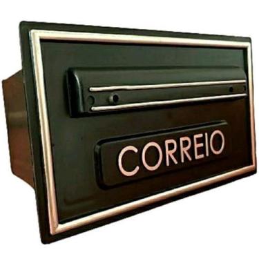 Imagem de Caixa de correio pvc embutir muro portão, automático, com suporte para