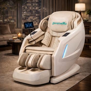 Imagem de Poltrona De Massagem Evolution Pro 3d Com Bluetooth, Aquecimento, Relaxante Zero Gravidade, Branca