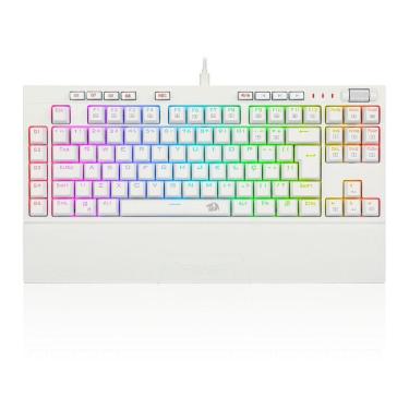 Imagem de Teclado Óptico Mecânico Redragon Broadsword Pro, RGB, Switch Vermelho, ABNT2, Branco - Branco - Ú-Unissex