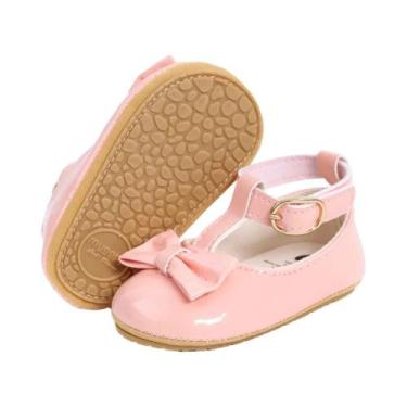 Imagem de Sapatos Baixos Mary Jane Para Bebês Meninas, Com Laço Decorativo, Sapa