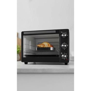 Imagem de Forno Elétrico Bancada 50L Preto: Grill, Timer e Controle To - Congrat