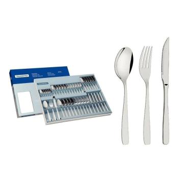 Imagem de Faqueiro para Churrasco Cosmos 42 Peças em Aço Inox Inox Polido para Mesa Inox
