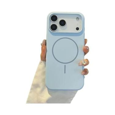 Imagem de Capa De Silicone Líquido Magnética De Luxo Para iPhone 17 pro Max Com 