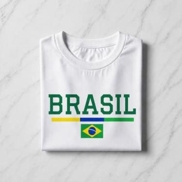 Imagem de Camisa Brasil 100% Algodao Futebol Copa Churrasco Pagode Selecao Brasi