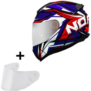 Imagem de Capacete Masculino Norisk Razor Sharp Azul Moto Fechado, 60