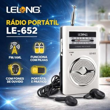 Imagem de Mini Rádio AM FM Portátil com Fone Ouvido Compacto Presente Pais Filho