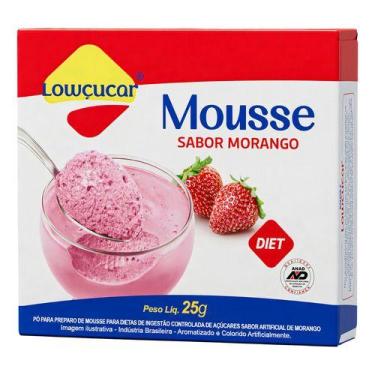 Imagem de Mousse Em Pó Diet Zero Sabor Morango Lowçucar 25g