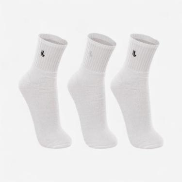 Imagem de Kit Meia Lupo Cano Médio Com 3 Pares, 0900, 41a44