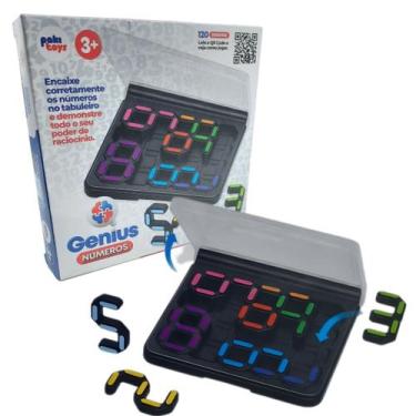 Imagem de Jogo De Tabuleiro Genius Numeros 120 Desafios Raciocínio - Paki Toys