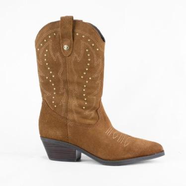 Imagem de Bota Texana Feminina Bottero Couro Legítimo Cano Curto 347711 Tamanho: