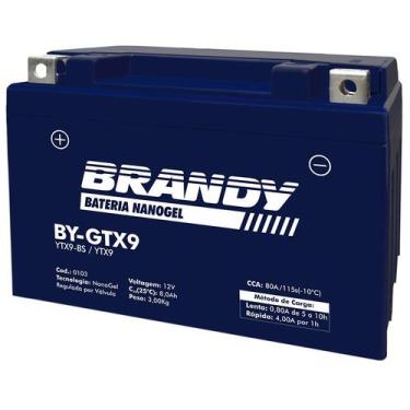 Imagem de Bateria NanoGel Brandy Para moto VT 600 Shadow  - CB 500 - NX 500  BY-
