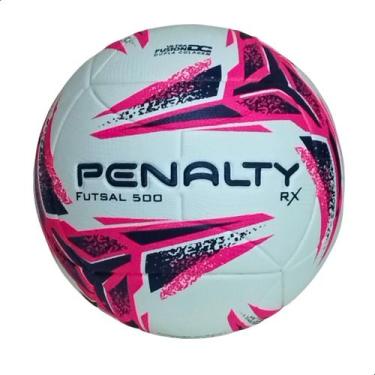 Imagem de Bola futebol penalty futsal rx 500 original, Único, Branco, Rosa, Azul