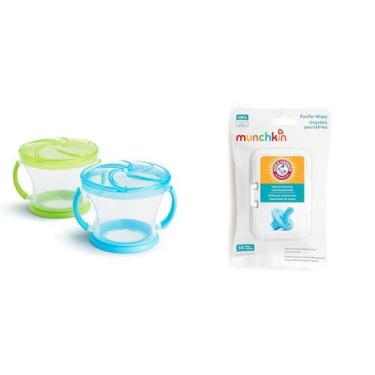 Imagem de Copos infantis Snack Catcher Munchkin, pacote com 2 e 36 toalhetes de 