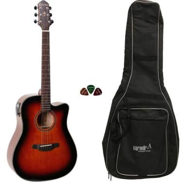 Imagem de Violão Eletroacústico Crafter HD-250 Aço Brown Burst Brilante Cutaway 