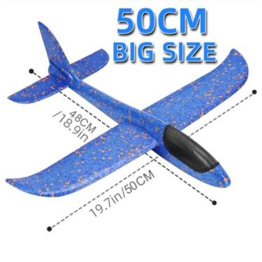 Imagem de Brinquedo Avião planador de espuma 50cm com Led na ponta - Lynx produç