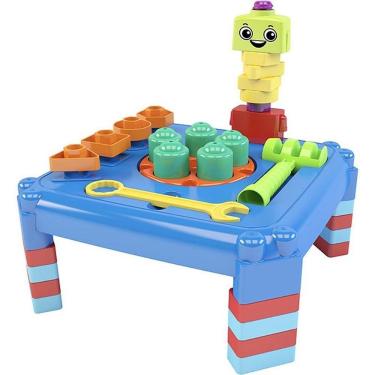 Imagem de Brinquedo Educativo Bancada do Mecânico Blocolândia 36 Peças Grandes de Encaixe Dismat Brinquedos