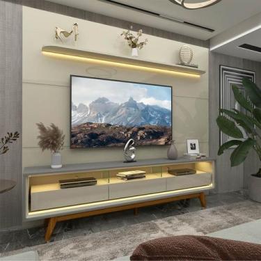 Imagem de Rack com Painel para TV até 90 Polegadas 100% MDF com LED 219CMX253CM 