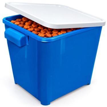 Imagem de Container Porta Ração 6 Kg Com Pá Dosadora Guarda Rações Caixa Organiz
