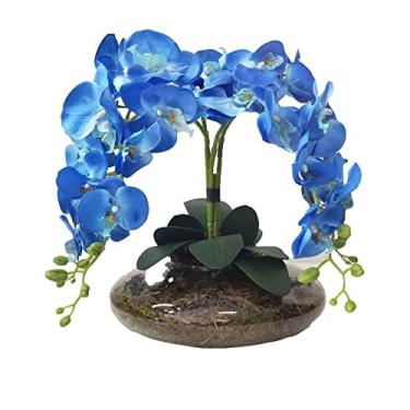 Imagem de Arranjo montado com 4 orquídeas flor artificial Blue