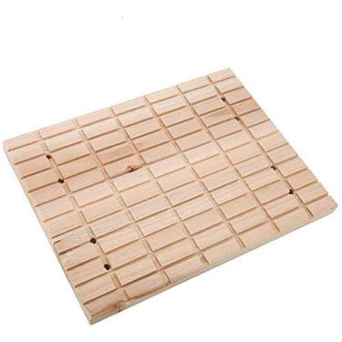 Imagem de TOPINCN Tábua de arranhar garras de animais de estimação de madeira coelho hamster esquilo brinquedo ferramenta de gaiola de arranhões suprimentos de ornamento de deck de moagem