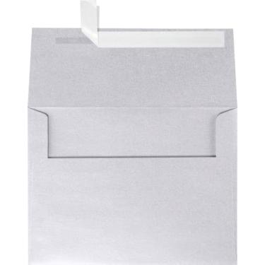 Imagem de Envelopes de convite A6 (11,4 cm x 16,5 cm) - (50 unidades), Silver Metallic