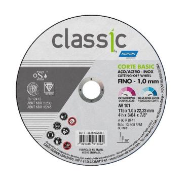 Imagem de Disco De Corte 4.1/2" X 3/64" X 7/8" T41 A60S Classic Basic ? Norton