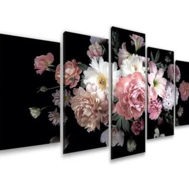 Imagem de Quadros Decorativos Para Sala Buquê De Flores Arranjo Floral