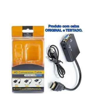 Imagem de Adaptador Hdmi Vga Conversor Hdmi Para Vga Com Áudio