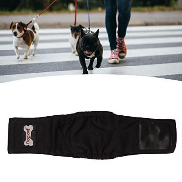 Imagem de Faixa de barriga de cachorro macho, calça higiênica fisiológica à prova de vazamentos fralda lavável faixa de barriga de cachorro macho (M)