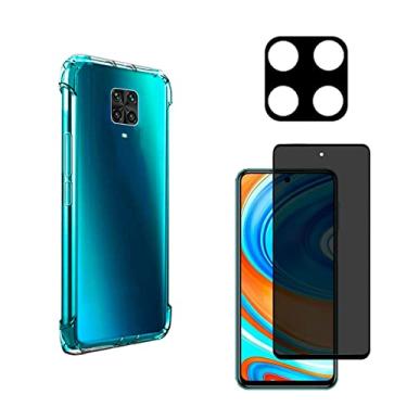 Imagem de KIT COMPLETO Para Redmi Note 9 Pro Capa Anti impacto + Película Privacidade + Película De Câmera (Tela 6.67) (C7COMPANY)