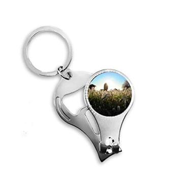 Imagem de Cenário da natureza da ciência sol verde silvicultura anel alicate chaveiro abridor de garrafa cortador