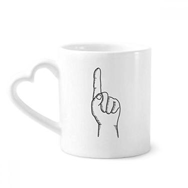 Imagem de Up Gesture Line Desenho Padrão Caneca Café Cerâmica Copos Copo Coração Vidro