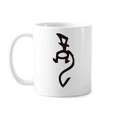 Imagem de Bones Inscriptions Caneca de cerâmica com dragão do zodíaco chinês cerâmica xícara de café e porcelana