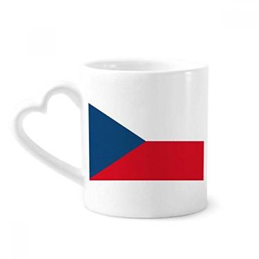 Imagem de Caneca de país bandeira nacional da República Checa Europa café cerâmica copo de coração de vidro
