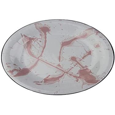 Imagem de Prato para Sobremesa 20 Esmaltado Marmorizado Rosa Claro - 250 ml - Ewel