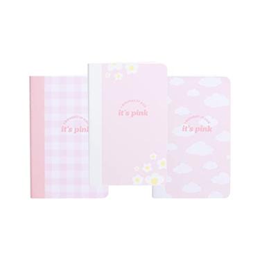 Imagem de Notcoy Mini cadernos – bloco de notas forrado, capa macia pastel, caderno de encadernação com pontos para estudantes, meninas, crianças, conjunto de 3, A6