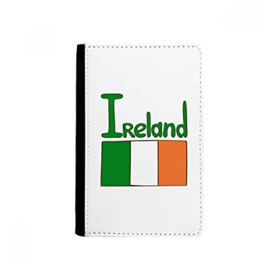 Imagem de Carteira com estampa verde bandeira nacional da Irlanda porta-passaporte Notecase Burse
