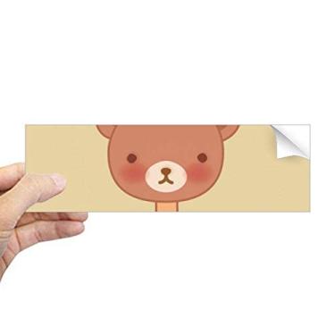 Imagem de DIYthinker Adesivo retangular de desenho animado urso sorvete picolés para janela notebook
