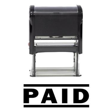 Imagem de Carimbo de borracha com auto-tinta Paid, Preto, 3/4" x 1-7/8" - Large
