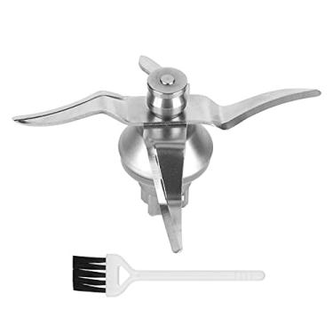 Imagem de Lâmina Extratora De 4 Barbatanas Com Escova De Limpeza,Lâmina Do Liquidificador Compatível Com Vorwerk Thermomix TM31, Lâmina Multiuso De Aço Inoxidável Para Vorwerk Thermomix TM31 Series