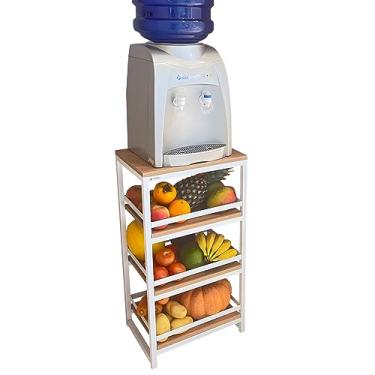 Imagem de Fruteira Strassis Design SD-3300 Metal e MDF Cor: Branco