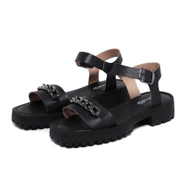 Imagem de Sandalia Bruna Flatform Correntes Preto