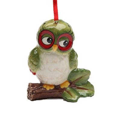 Imagem de Cosmos Gifts Ornamento de coruja no ramo 10903, 7,6 cm