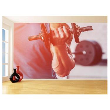 Imagem de Papel De Parede 3D Academia Exercício Crossfit 3,5M Aca18
