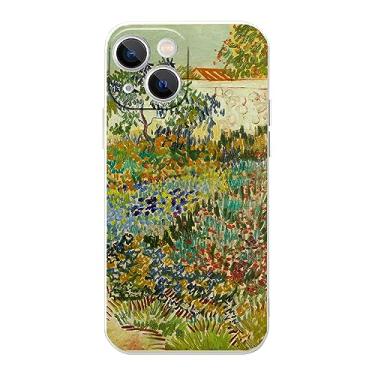 Imagem de MURLEBAY Capa para iPhone 14 Plus, jardim florido com caminho por Van Gogh Art, capa fina à prova de choque para iPhone 14 Plus (6,7 polegadas)