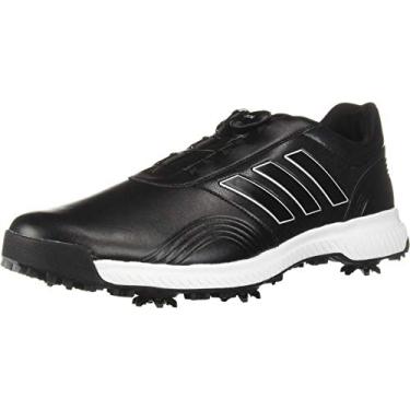 Imagem de adidas Tênis de golfe masculino Cp Traxion Boa, Núcleo preto/Ftwr branco/prata metálico, 9.5