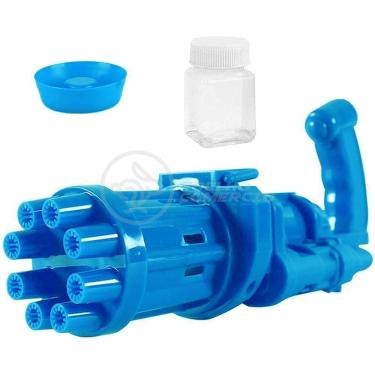 Imagem de Máquina Elétrica Lança Bolhas Sabão Azul