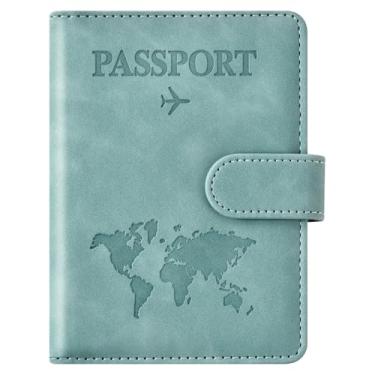 Imagem de Combo de porta-cartão de passaporte e vacina, porta-passaporte com compartimento para cartão de vacina, carteira de passaporte, capa de passaporte, capa de passaporte, suporte de passaporte para
