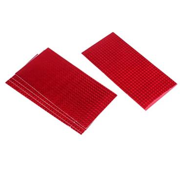 Imagem de Pacote de 5, Holográfico Flash - Reflexivo E Adesivo - de Isca de Pesca Adesivos para de Equipamento Faça Você -, Vermelho